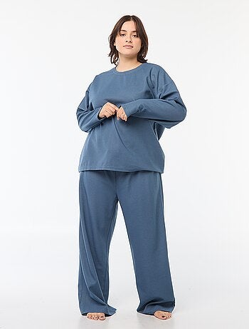 Ensemble de pyjama en maille gaufrée - 2 pièces