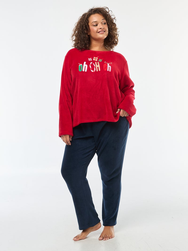 Ensemble de pyjama en polaire - 2 pièces Rouge - Kiabi