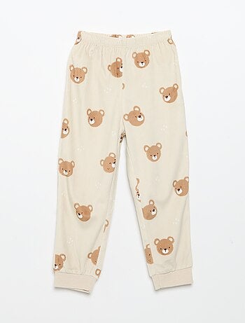 Ensemble de pyjama en polaire avec capuche animée - 2 pièces