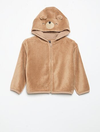 Ensemble de pyjama en polaire avec capuche animée - 2 pièces
