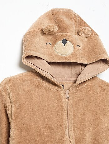 Ensemble de pyjama en polaire avec capuche animée - 2 pièces