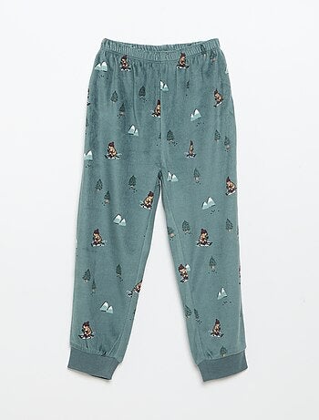 Ensemble de pyjama en polaire avec capuche animée - 2 pièces