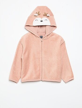 Ensemble de pyjama en polaire avec capuche animée - 2 pièces