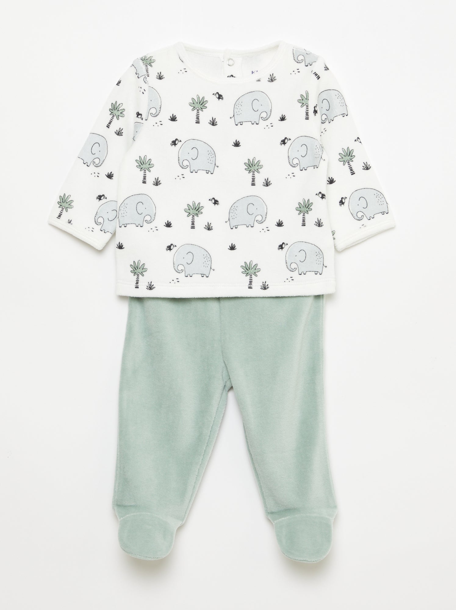 Ensemble de pyjama en polaire avec pieds - 2 pieds