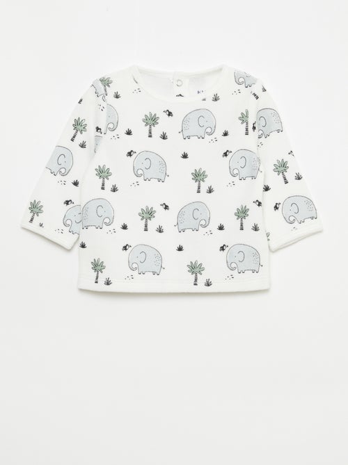 Ensemble de pyjama en polaire avec pieds - 2 pieds - Kiabi