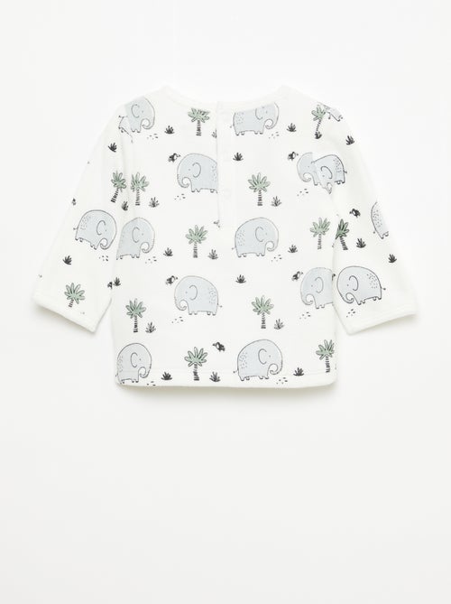 Ensemble de pyjama en polaire avec pieds - 2 pieds - Kiabi