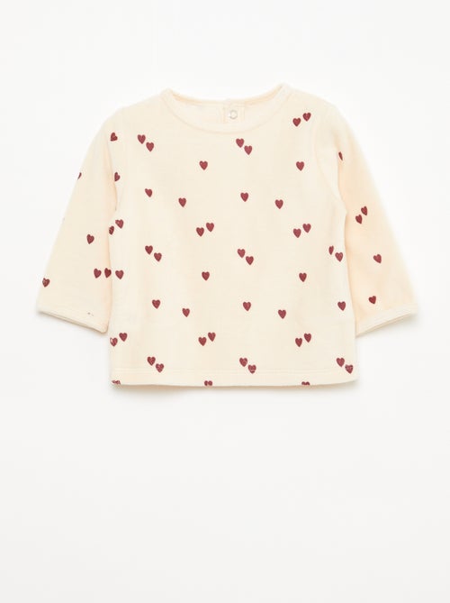 Ensemble de pyjama en polaire avec pieds - 2 pieds - Kiabi