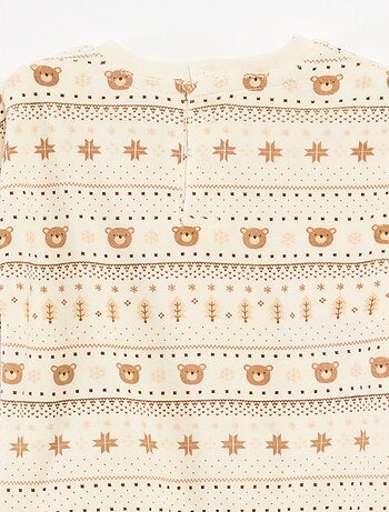 Ensemble de pyjama en velours + gilet interlock en coton