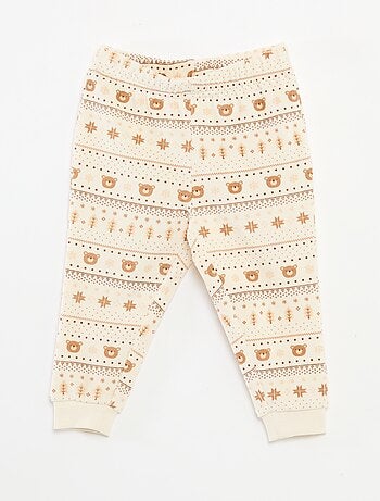 Ensemble de pyjama en velours + gilet interlock en coton