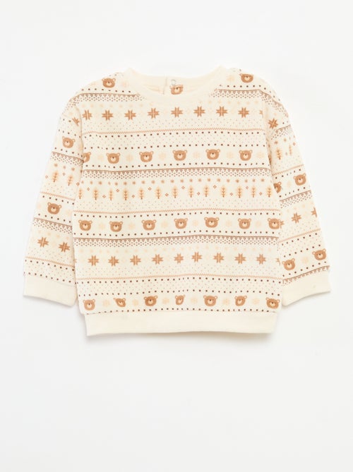 Ensemble de pyjama en velours + gilet interlock en coton - Kiabi