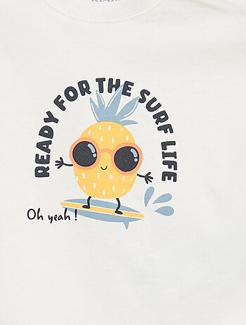 Ensemble de pyjama été en coton T-shirt + short