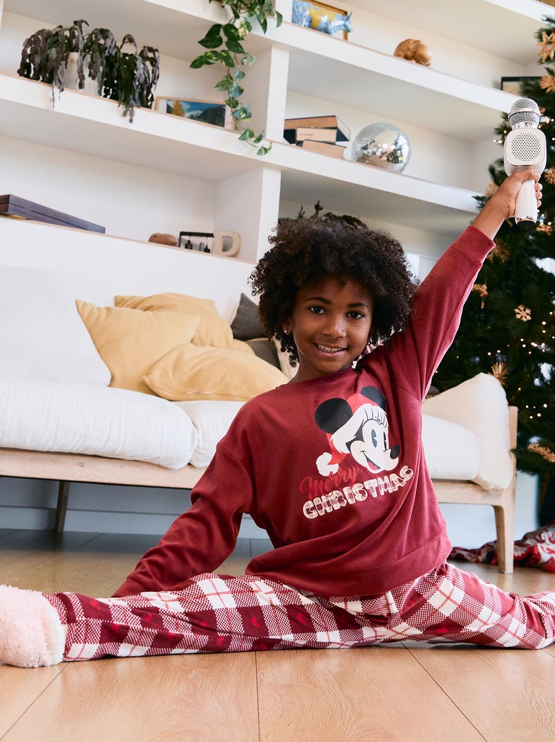 Ensemble de pyjama fille 'Disney' 'Noël' en velours Rouge - Kiabi