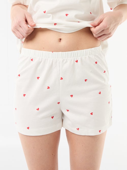 Ensemble de pyjama haut + short en jersey coton - Kiabi