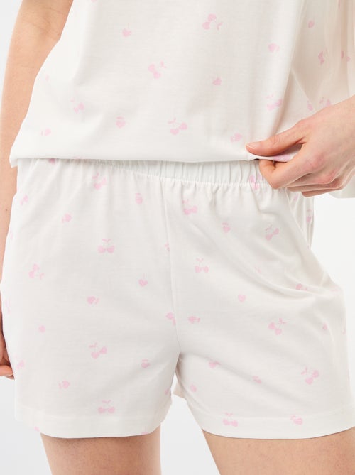 Ensemble de pyjama haut + short en jersey coton - Kiabi