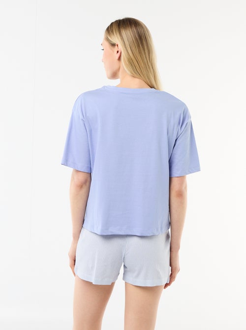 Ensemble de pyjama haut + short en jersey coton - Kiabi