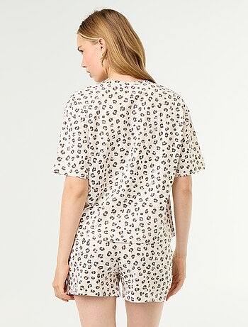 Ensemble de pyjama haut + short en jersey coton