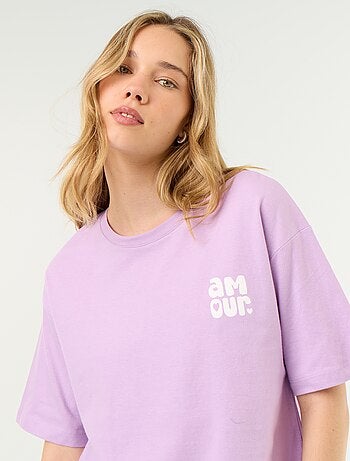 Ensemble de pyjama haut + short en jersey coton