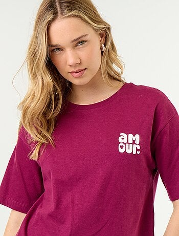 Ensemble de pyjama haut + short en jersey coton