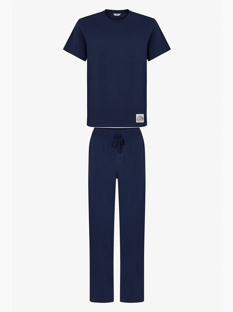 Ensemble de pyjama homme midnight forest à manches courtes penti Bleu marine - Kiabi