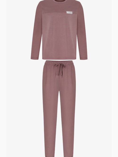 Ensemble de pyjama homme naturel à manches longues jogger penti - Kiabi