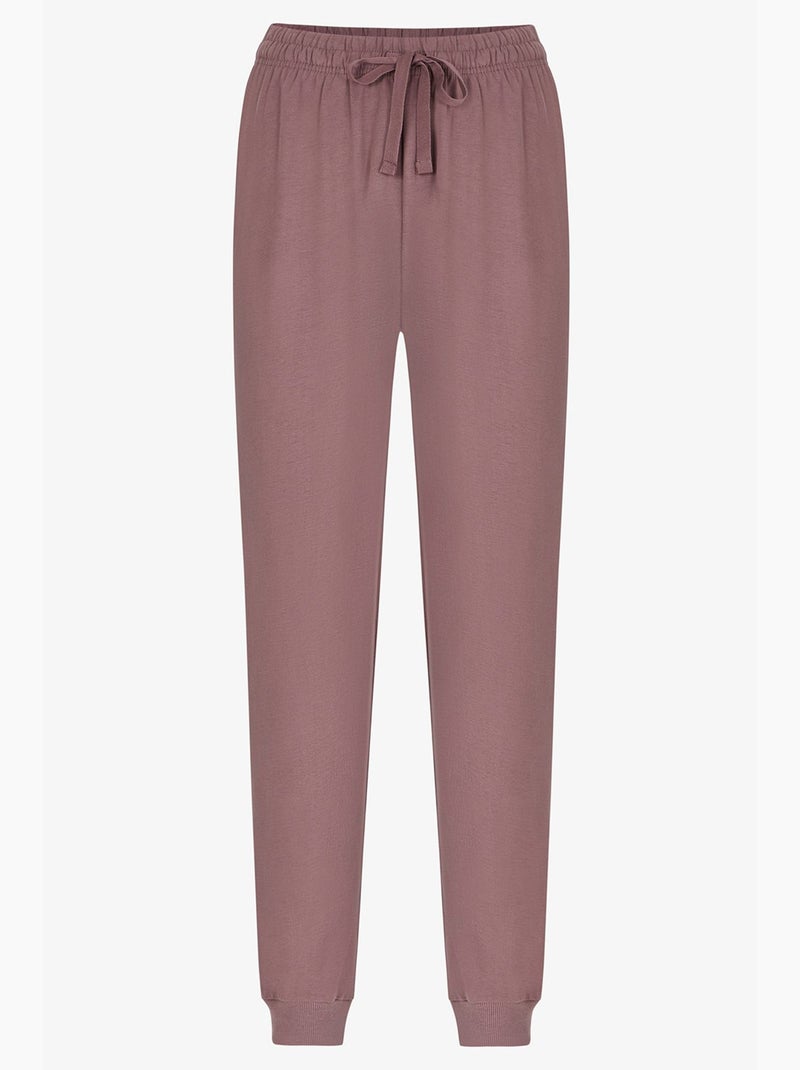 Ensemble de pyjama homme naturel à manches longues jogger penti Mauve - Kiabi