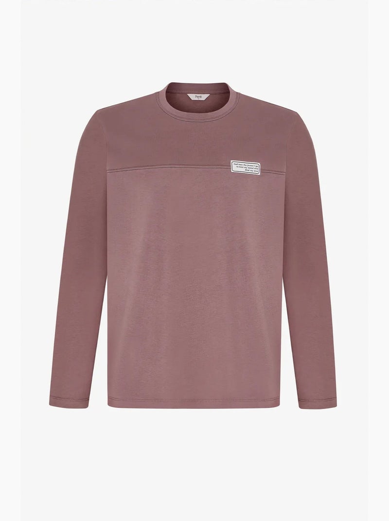 Ensemble de pyjama homme naturel à manches longues jogger penti Mauve - Kiabi