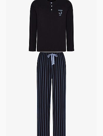 Ensemble de pyjama homme nightform à rayures, manches longues penti