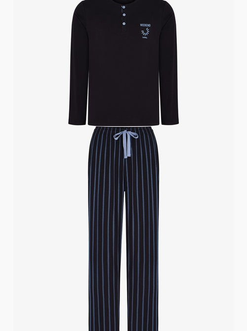 Ensemble de pyjama homme nightform à rayures, manches longues penti - Kiabi