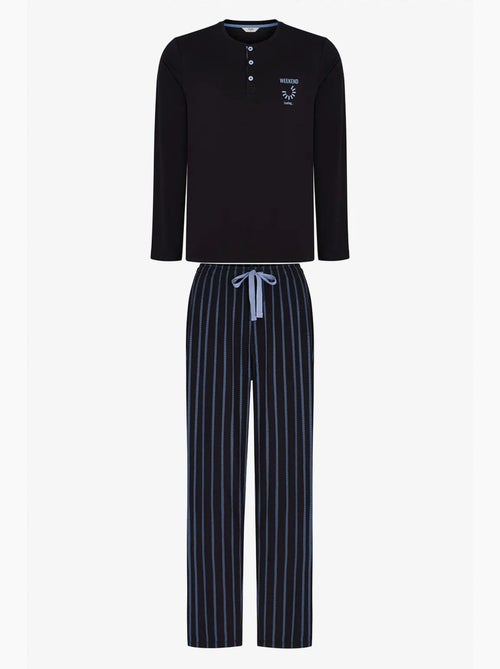 Ensemble de pyjama homme nightform à rayures, manches longues penti - Kiabi
