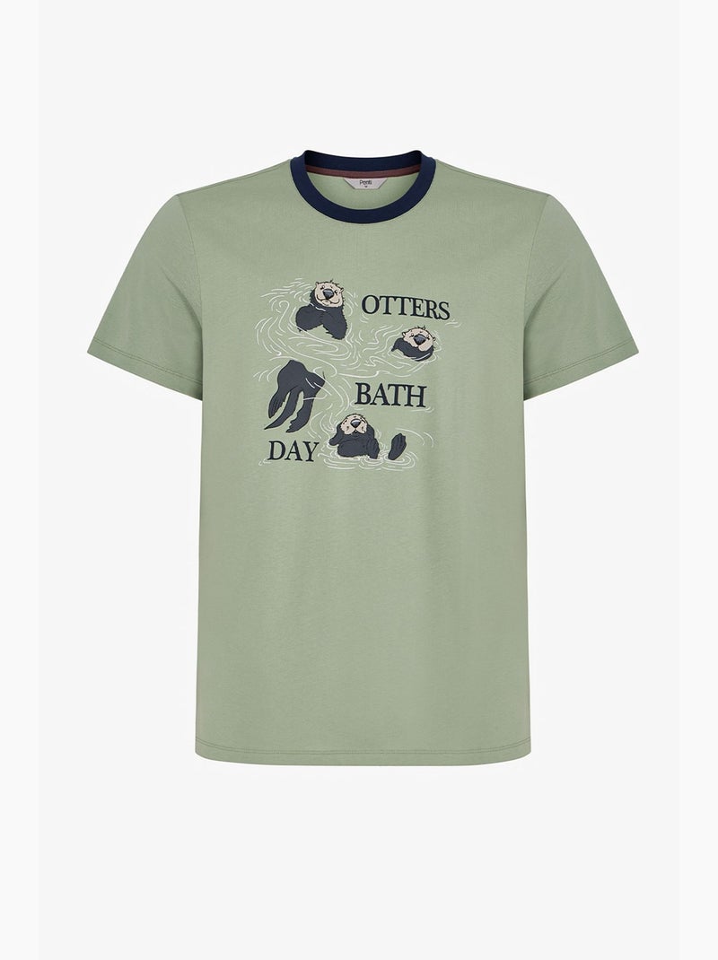 Ensemble de pyjama homme other bath avec pantalon penti Vert menthe - Kiabi