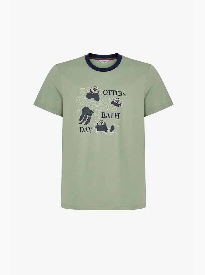 Ensemble de pyjama homme other bath avec pantalon penti Vert menthe - Kiabi
