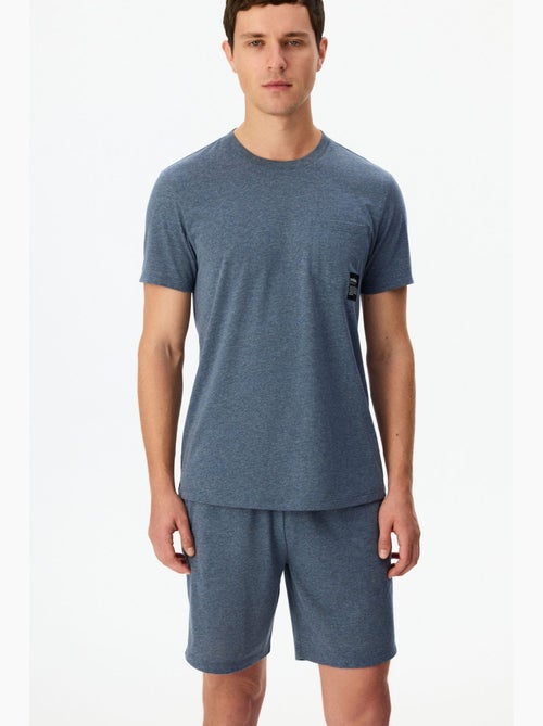 Ensemble de pyjama homme soft à manches courtes et short penti - Kiabi