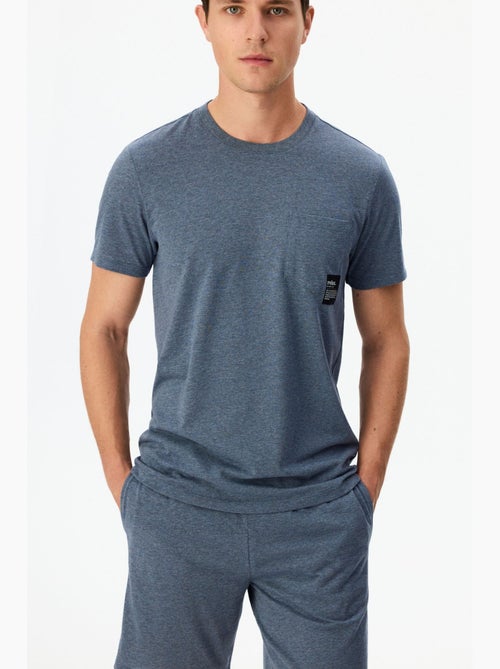 Ensemble de pyjama homme soft à manches courtes et short penti - Kiabi