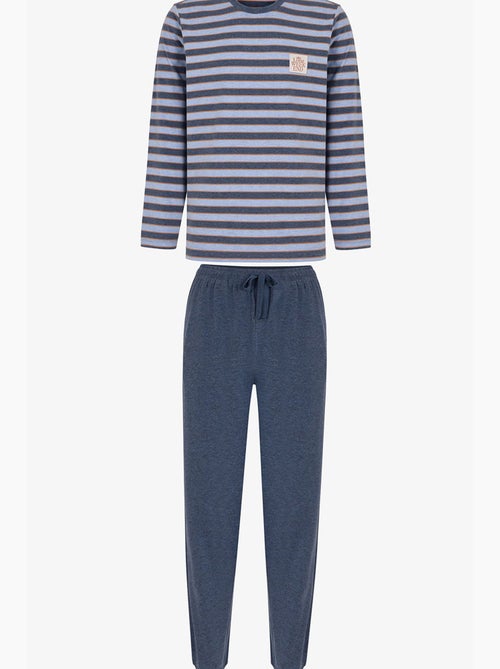 Ensemble de pyjama homme weekend à rayures, manches longues, jogger penti - Kiabi