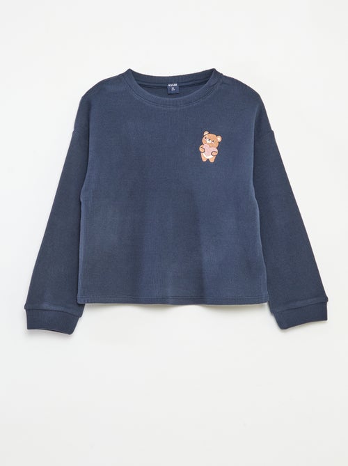 Ensemble de pyjama jersey uni - Kiabi