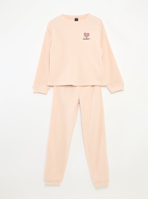 Ensemble de pyjama jersey uni - Kiabi