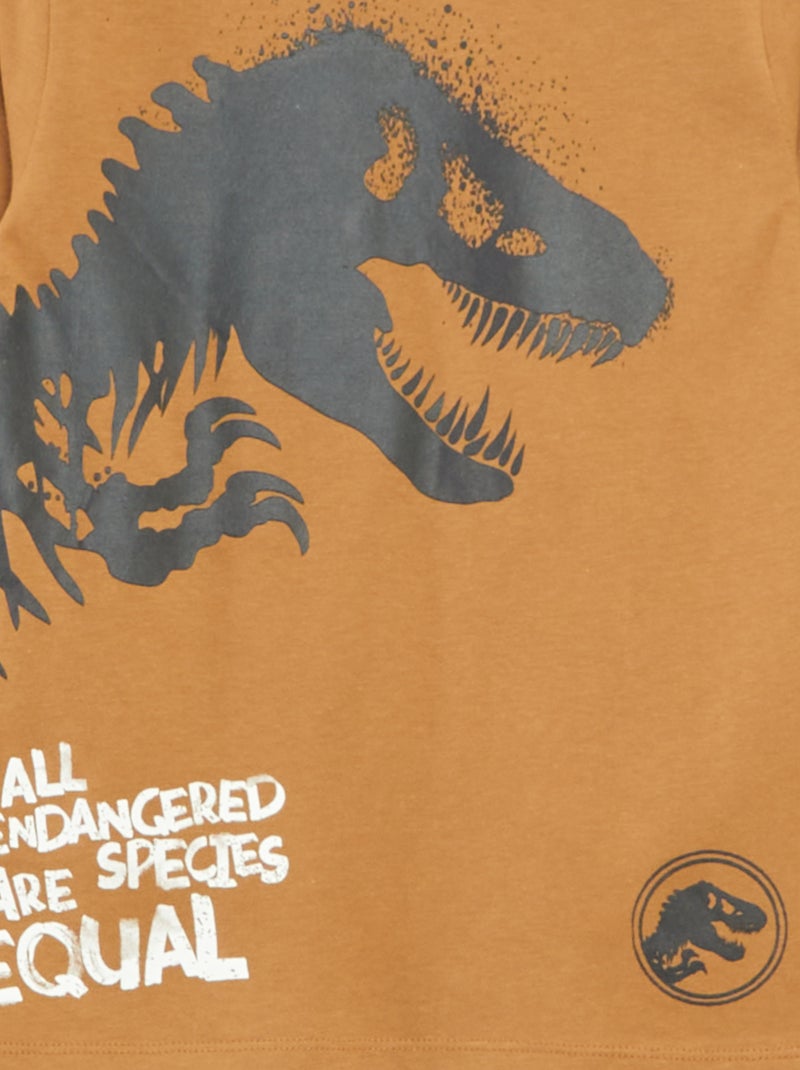 Ensemble de pyjama 'Jurassic Park' t-shirt + pantalon - 2 pièces Marron - Kiabi