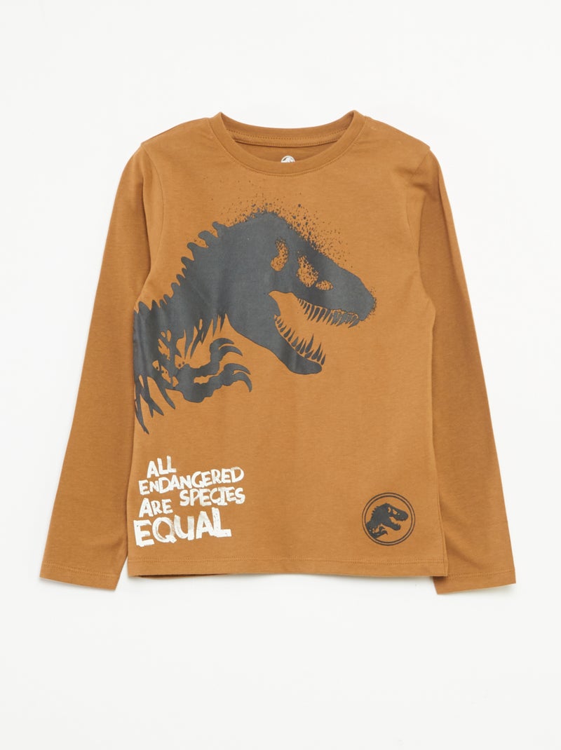 Ensemble de pyjama 'Jurassic Park' t-shirt + pantalon - 2 pièces Marron - Kiabi