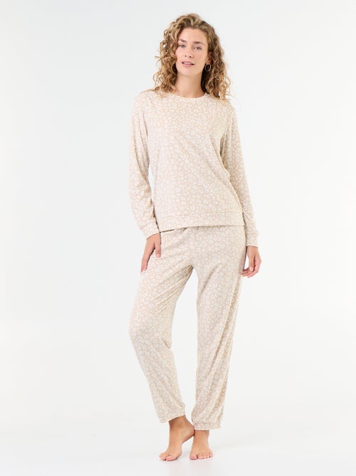 Ensemble de pyjama long en polaire - 2 pièces - Kiabi