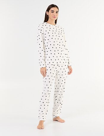 Ensemble de pyjama long en polaire - 2 pièces