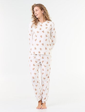 Ensemble de pyjama long en polaire - 2 pièces
