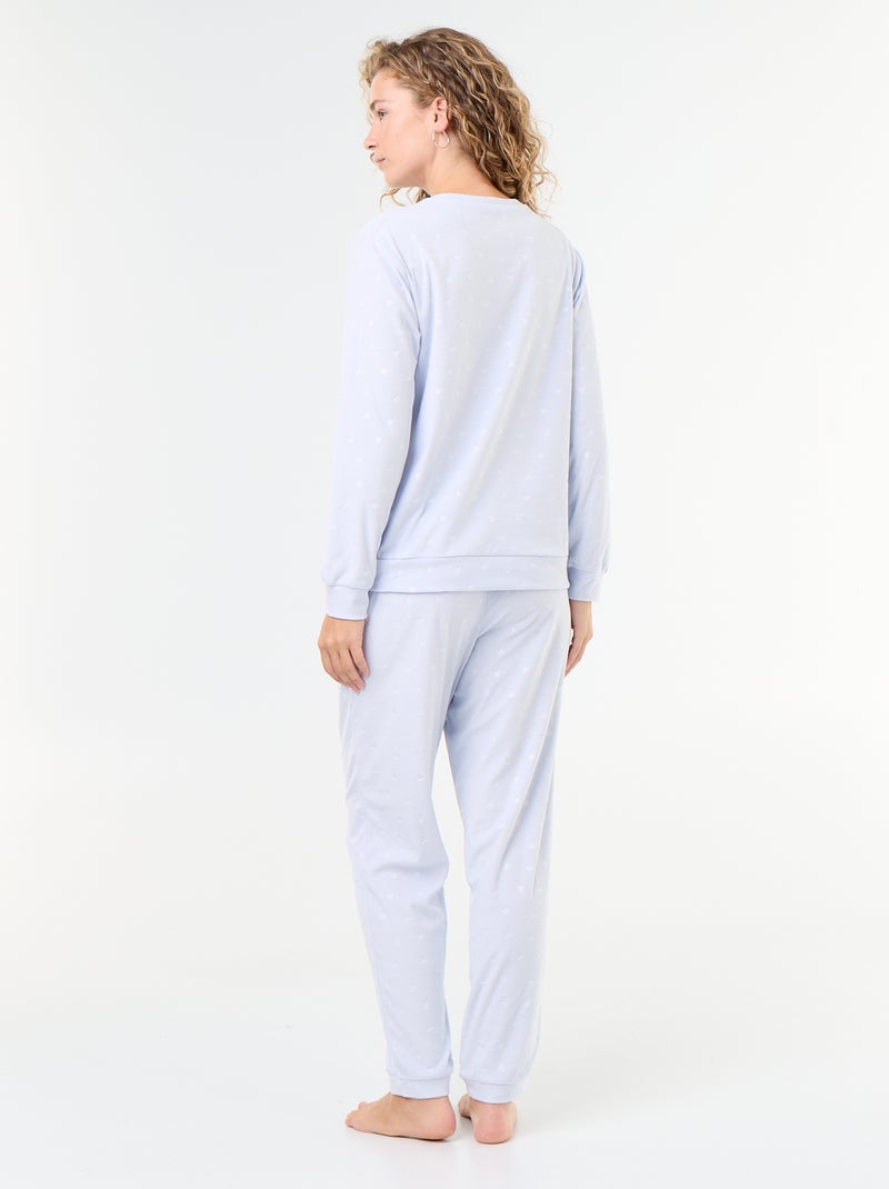Ensemble de pyjama long en polaire - 2 pièces Bleu - Kiabi