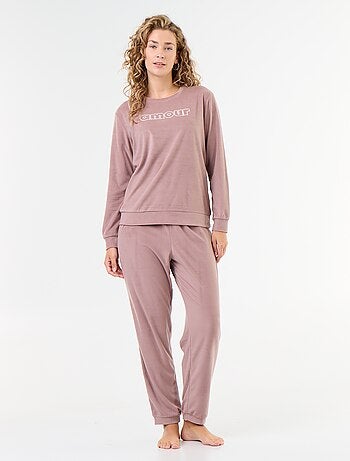 Ensemble de pyjama long en polaire - 2 pièces