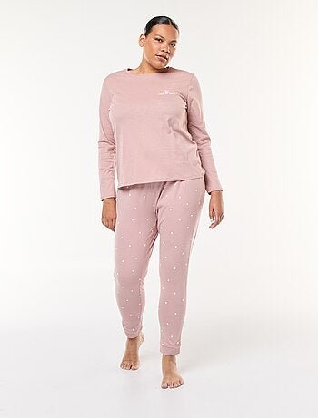 Ensemble de pyjama long imprimé - 2 pièces