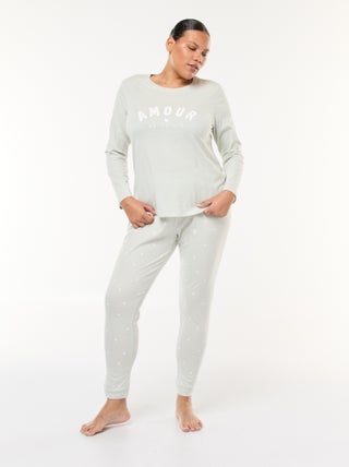 Ensemble de pyjama long imprimé - 2 pièces