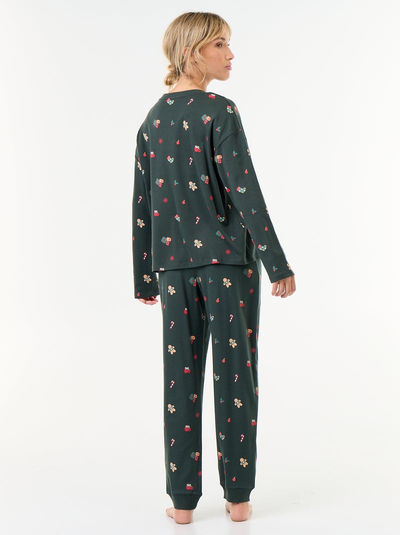 Ensemble de pyjama long 'Noël' - 2 pièces Vert - Kiabi