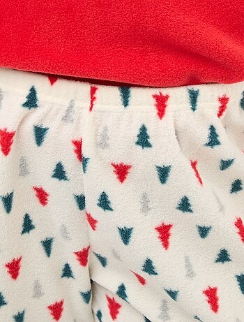 Ensemble de pyjama long Noël en polaire - 2 pièces