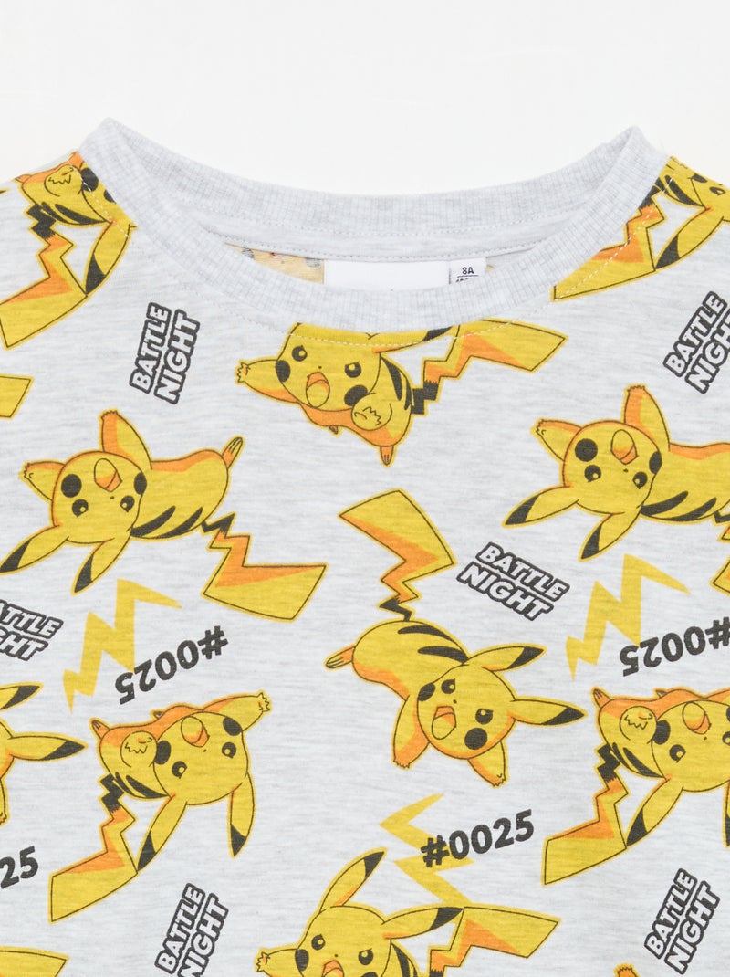 Ensemble de pyjama long 'Pikachu' 'Pokémon' - 2 pièces Gris - Kiabi