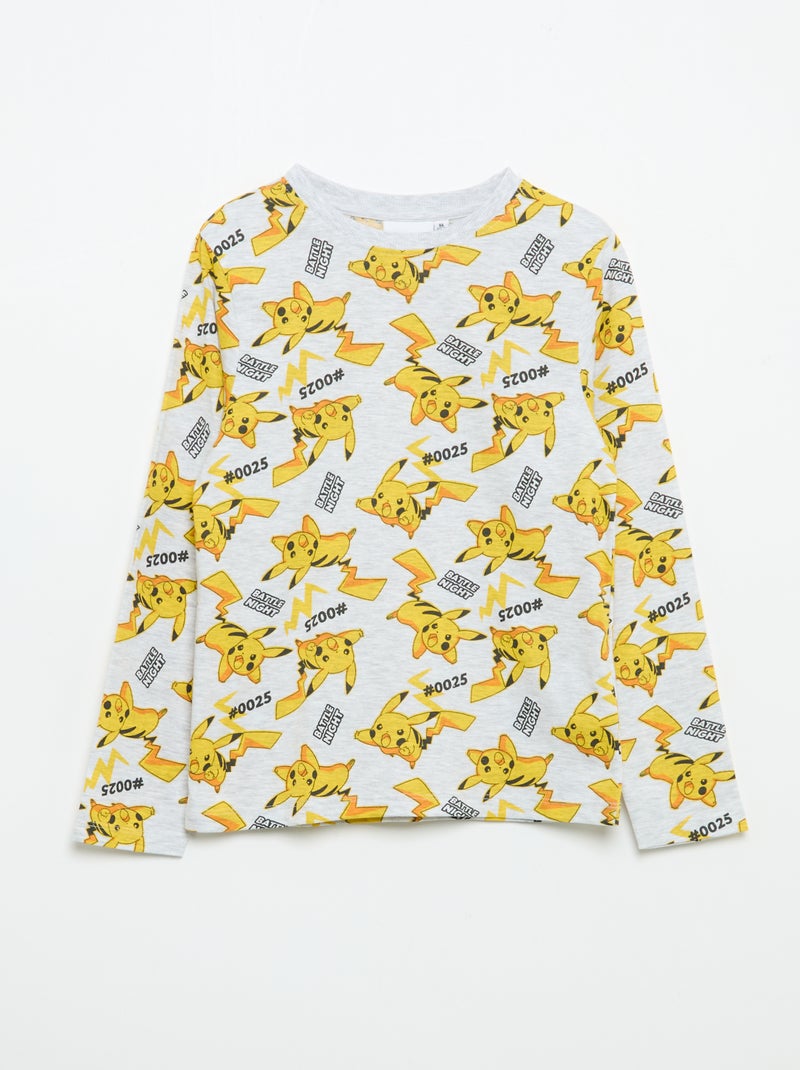 Ensemble de pyjama long 'Pikachu' 'Pokémon' - 2 pièces Gris - Kiabi