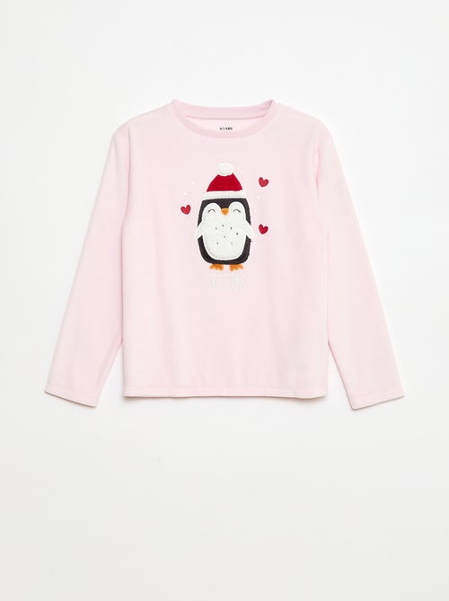 Ensemble de pyjama + masque Noël en velours - Kiabi